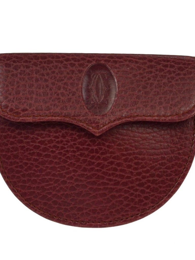 Cartier Bordeaux Coin Purse Wallet Nq07355